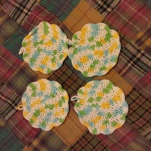 4 crochet Dish cloths